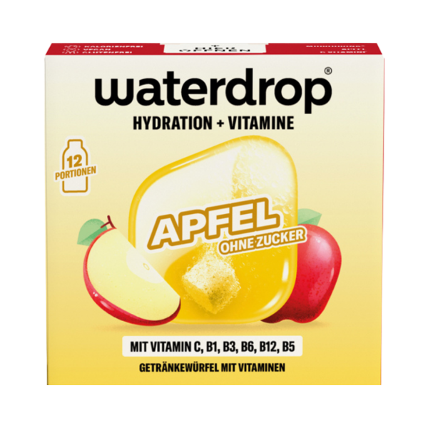 747204 waterdrop Microdrink Hydration und Vitamine Apfel, Getraenkewuerfel mit Vitaminen, ohne Zucker, 25.2g